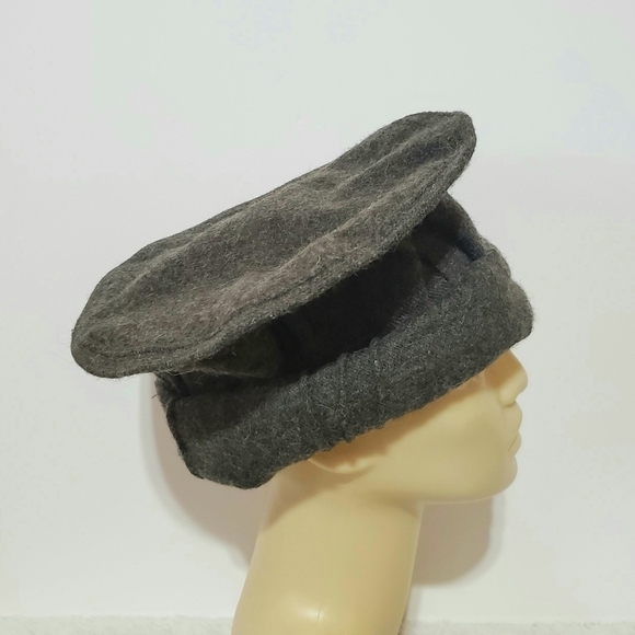 Pakol Pakul Pakistan Donut Beret Wool Hat Cap 100% Wool Heathered Dark Gray main image 6